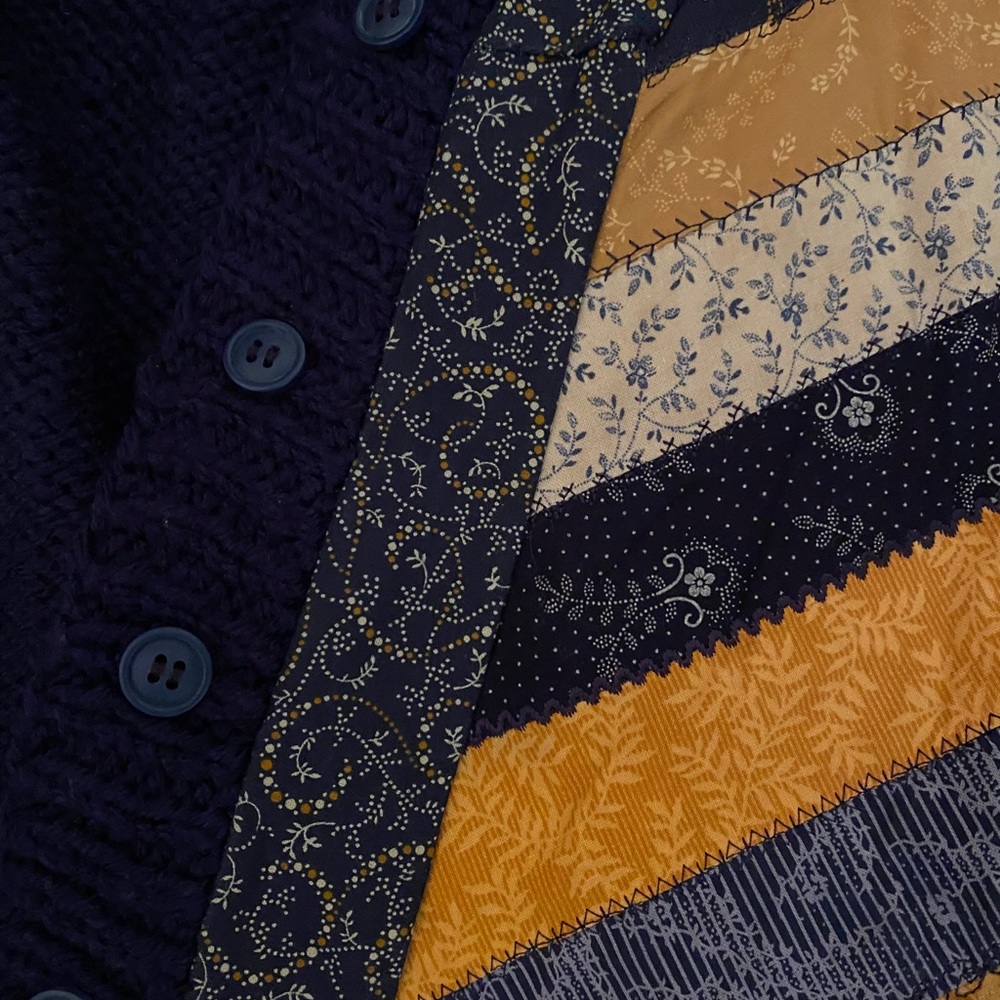 Unique Vintage Patchwork Cardigain - image 2